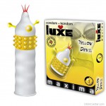 Csiklóizgatós kondom, Luxe Maxima Yellow, 1 db