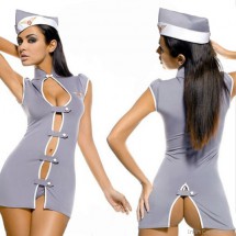 Stewardess szexi jelmez ruha, erotikus fehérnemű