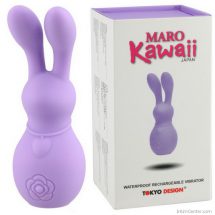 Nyuszi vibrátor mini 12 cm, szilikon Maro Kawaii 6 tölthető