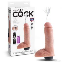 Ejakuláló valósághű dildó, King Cock 21 cm